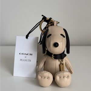 Rare Coach X Peanuts Snoopy Bag Charm Keychain
